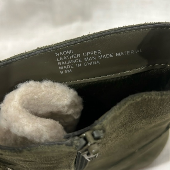 Crown & Ivy Hiking Boots Naomi Olive Suede Lace Up & Zip Sides Size 9.5 - Picture 7 of 7